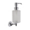 Holiday Wall Mounted Round Frosted Glass Soap Dispenser with Chrome Mounting - Stellar Hardware and Bath 