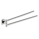 Edera 14 Inch Double Swivel Polished Chrome Towel Bar - Stellar Hardware and Bath 