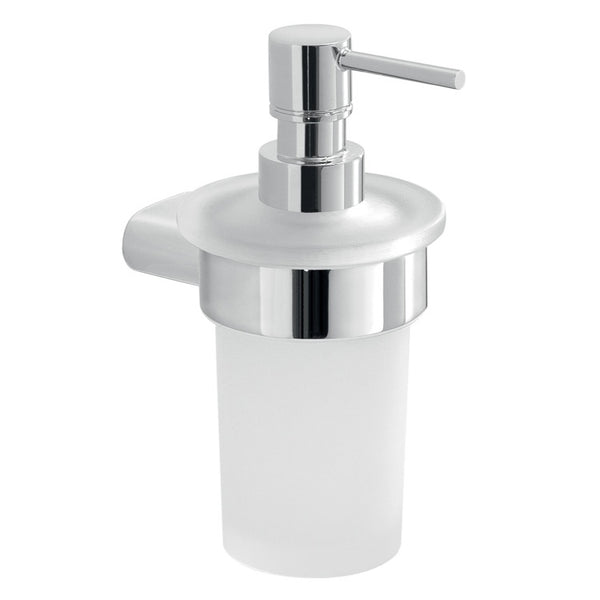 Azzorre Frosted Glass Soap Dispenser With Chrome Mounting - Stellar Hardware and Bath 