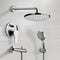 Tyga Chrome Tub and Shower Faucet With Rain Shower Head and Hand Shower - Stellar Hardware and Bath 