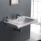 Anova Rectangle White Ceramic Wall Mounted or Drop In Sink - Stellar Hardware and Bath 