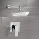 Mario Chrome Shower Faucet Set with 9" Rain Shower Head - Stellar Hardware and Bath 