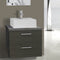 22 Inch Grey Oak Vessel Sink Bathroom Vanity, Wall Mounted - Stellar Hardware and Bath 