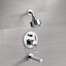 Peleo Chrome Tub and Shower Faucet Sets with Multi Function Shower Head - Stellar Hardware and Bath 