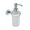 Diana Chrome Frosted Glass Soap Dispenser with Brass Mounting - Stellar Hardware and Bath 