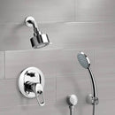 Orsino Chrome Shower System with Multi Function Shower Head and Hand Shower - Stellar Hardware and Bath 