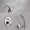 Orsino Chrome Shower System with Multi Function Shower Head and Hand Shower - Stellar Hardware and Bath 