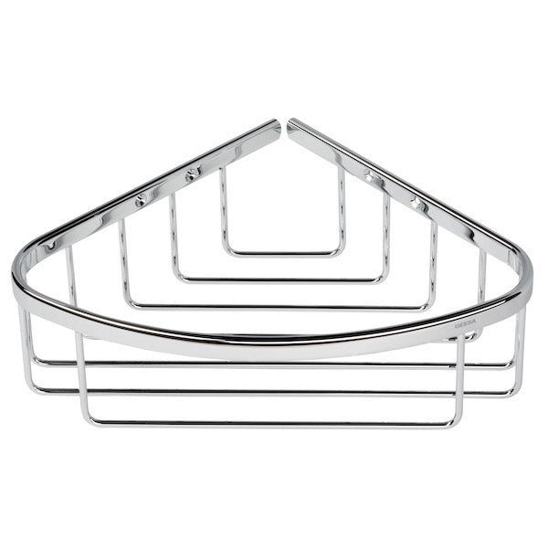 Basket Collection Chrome Corner Shower Bottle or Sponge Holder - Stellar Hardware and Bath 