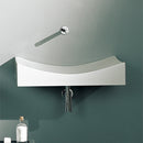 Tsunami Rectangular White Ceramic Wall Mounted or Vessel Sink - Stellar Hardware and Bath 