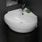Mini Round Corner White Ceramic Wall Mounted or Vessel Sink - Stellar Hardware and Bath 