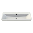 Arica Rectangle White Ceramic Wall Mounted or Drop In Sink - Stellar Hardware and Bath 