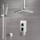 Autunno Shower System with Ceiling 9.5" Rain Shower Head and Hand Shower - Stellar Hardware and Bath 