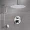 Rendino Chrome Shower System with Ceiling Shower Head and Hand Shower - Stellar Hardware and Bath 