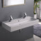 Pinto Trough Ceramic Wall Mounted or Vessel Sink - Stellar Hardware and Bath 