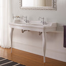 Castellana Double Basin Ceramic Console Sink and Ceramic Legs - Stellar Hardware and Bath 