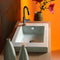 Serie 35 Rectangular White Ceramic Wall Mounted or Drop In Sink - Stellar Hardware and Bath 