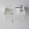 Teorema Rectangular White Ceramic Wall Mounted or Vessel Sink - Stellar Hardware and Bath 