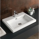 Cangas Rectangular White Ceramic Drop In or Wall Mounted Sink - Stellar Hardware and Bath 