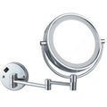 Glimmer Double Face Round LED Magnifying Mirror, Hardwired - Stellar Hardware and Bath 