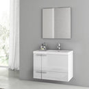 31 Inch Glossy White Bathroom Vanity Set - Stellar Hardware and Bath 