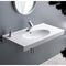 Rita Rectangle White Ceramic Wall Mounted or Drop In Sink - Stellar Hardware and Bath 
