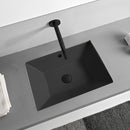 Teorema 2 Rectangular Matte Black Ceramic Undermount Sink - Stellar Hardware and Bath 