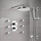 Galiano Chrome Shower System with 8" Rain Shower Head and Hand Shower - Stellar Hardware and Bath 