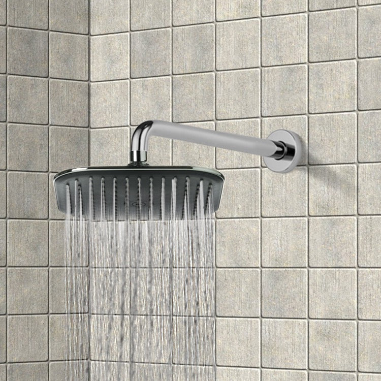 Water Therapy 8" Chrome Rain Shower Head With Arm - Stellar Hardware and Bath 