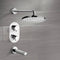 Peleo Chrome Thermostatic Tub and Shower Faucet Sets with 10" Rain Shower Head - Stellar Hardware and Bath 