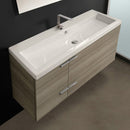 47 Inch Glossy White Bathroom Vanity Set, Large Basin Sink - Stellar Hardware and Bath 