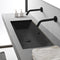 Teorema 2 Rectangular Matte Black Ceramic Trough Undermount Sink - Stellar Hardware and Bath 