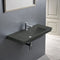 Porto Rectangular Matte Black Ceramic Wall Mounted or Drop In Sink - Stellar Hardware and Bath 