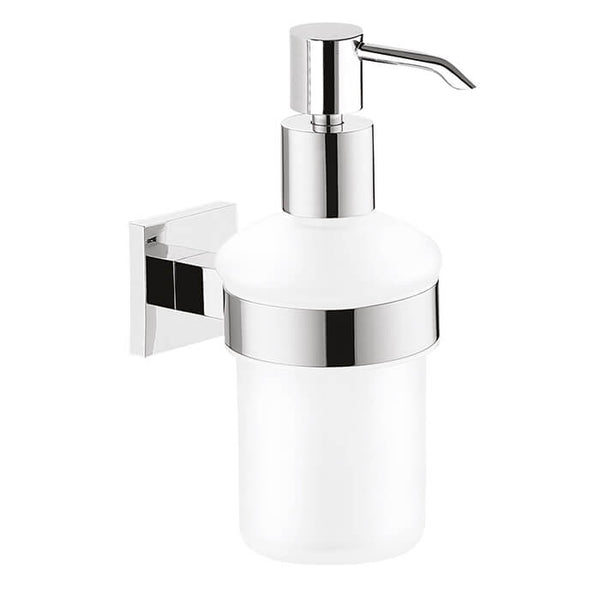 New Jersey Wall Mounted Frosted Glass Soap Dispenser - Stellar Hardware and Bath 