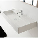 Teorema Trough Ceramic Wall Mounted or Vessel Sink - Stellar Hardware and Bath 