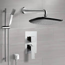 Rendino Chrome Shower System with 9" Rain Shower Head and Hand Shower - Stellar Hardware and Bath 