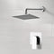 Mario Chrome Shower Faucet Set with 8" Rain Shower Head - Stellar Hardware and Bath 