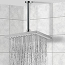 Enzo 10" Ceiling Mount Rain Shower Head With Arm, Chrome - Stellar Hardware and Bath 