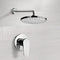 Mario Chrome Shower Faucet Set with 8" Rain Shower Head - Stellar Hardware and Bath 