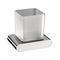Wall Mounted Frosted Glass and Brass Toothbrush Holder - Stellar Hardware and Bath 