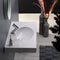 Rita Rectangle White Ceramic Wall Mounted or Drop In Sink - Stellar Hardware and Bath 