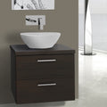 22 Inch Grey Oak Vessel Sink Bathroom Vanity, Wall Mounted - Stellar Hardware and Bath 