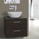 22 Inch Grey Oak Vessel Sink Bathroom Vanity, Wall Mounted - Stellar Hardware and Bath 