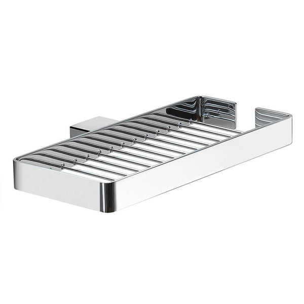 Lounge Wall Mounted Square Chrome Wire Double Soap Holder - Stellar Hardware and Bath 