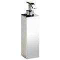 Box Metal Lineal Tall Squared Chrome, Gold or Satin Nickel Bathroom Soap Dispenser - Stellar Hardware and Bath 