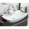 Bella B Curved Rectangular White Ceramic Wall Mounted or Semi-Recessed Sink - Stellar Hardware and Bath 