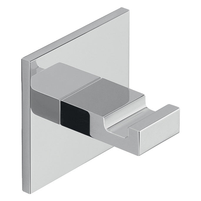 Malta Adhesive Mounted Square Polished Chrome Aluminum Hook - Stellar Hardware and Bath 