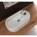 Seventy Collection Oval-Shaped White Ceramic Vessel Sink - Stellar Hardware and Bath 