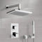 Orsino Chrome Thermostatic Shower System with 9.5" Rain Shower Head and Hand Shower - Stellar Hardware and Bath 