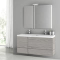 47 Inch Grey Walnut Bathroom Vanity Set - Stellar Hardware and Bath 