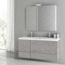 47 Inch Grey Walnut Bathroom Vanity Set - Stellar Hardware and Bath 